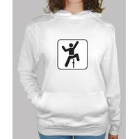 Women, hoodie, white