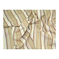 woven stripe polyester cotton dress fabric brown