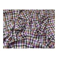 woven check cotton lawn dress fabric purple multi