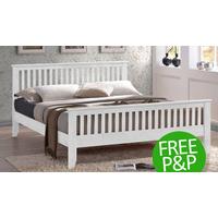 wooden double bed frame free delivery