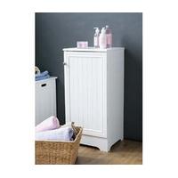 Wooden Bathroom Cabinet In White With 1 Door