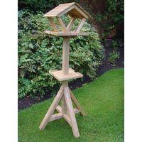 wooden bird table