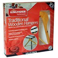 Wooden Clothes Coat Hangers (10 Pack)