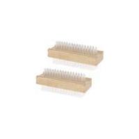 wooden nail brush 2 pieces