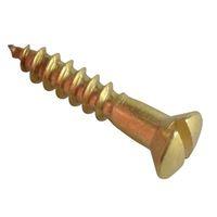 Wood Screw Slotted Raised Head ST Solid Brass 5/8in x 6 Forge Pack 25