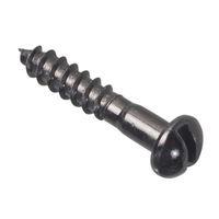 wood screw slotted round head st black japanned 34in x 8 forge pack 25