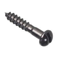 Wood Screw Slotted Round Head ST Black Japanned 1.1/2in x 10 Forge Pack 8