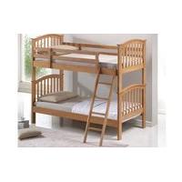 wooden bunk bed single white finish
