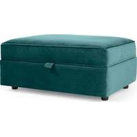 Wolseley Storage Ottoman, Peacock Blue Velvet