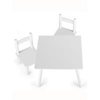 Wooden Table and Chairs - White