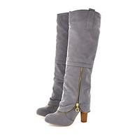 womens shoes fashion boots chunky heel knee high boots more colors ava ...