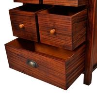 Wooden Cabinet Brown with 7 Drawers