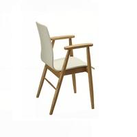 Worcester Home Office Chair In White Ash With Armrests