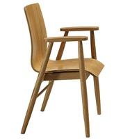 Worcester Home Office Chair In Natural Ash With Armrests