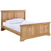 worthing wooden double bed frame in light oak