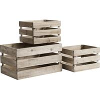 Wooden 3 Section Boxes 1 Large and 2 Small