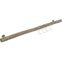 Wooden Large Wall Rack with Brass Brackets (Set of 2)