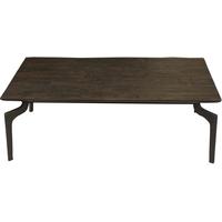 wooden coffee table with metal legs