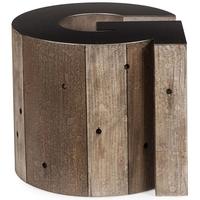 wooden alphabet g side table