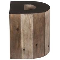 Wooden Alphabet D Side Table