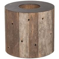 wooden alphabet o side table