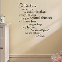 Words Quotes Wall Stickers Plane Wall Stickers Decorative Wall Stickers, Vinyl Material Removable Home Decoration Wall Decal