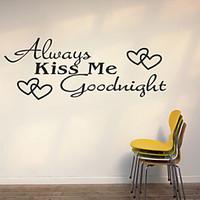 WOW!STickeRs Black Always Kiss Me Goodnight Wall Decal Sticker Home Ar