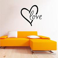 Words Quotes Love Wall Decals Romance / Shapes Wall Stickers Plane Wall Stickers, vinyl 4343cm