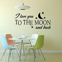 Words Quotes Wall Stickers Romance / Fashion / Shapes Wall Stickers Plane Wall Stickers, vinyl 5727cm