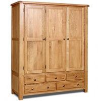 Woodstock 3 Door 5 Drawer Wardrobe Oak