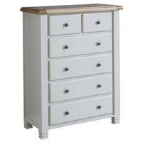 woodstock 4 plus 2 drawer chest grey and oak