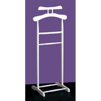 wooden valet stand in white