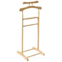 Wooden Clothes Valet Stand in natural