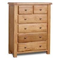 woodstock 4 plus 2 drawer chest oak