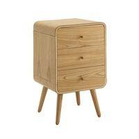 Worcester Wooden Office Pedestal In Natural Ash With 3 Drawer