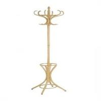 wooden coat stand with rotating top in natural