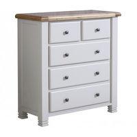 woodstock 3 plus 2 drawer chest grey and oak