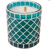 woodwick 10oz mosaic glass sea coral candle