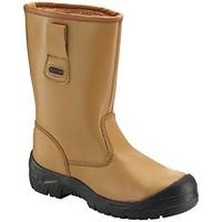 WorkTough 118SCM13 Size 13 Tan Rigger Boots with Scuff Cap S1