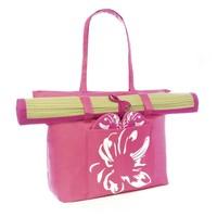 Womens/Ladies Flower Print Beach Bag With Matching Beach Mat And Flip Flops