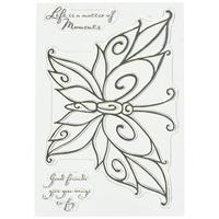 Woodware Craft Collection Woodware Stamp, 3.5 by 5.5-Inch, Curly Butterfly