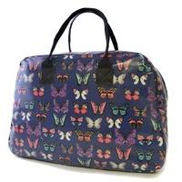 Womens Summer Butterfly Motif Weekend-Beach-Tote-Shopping Large Bag