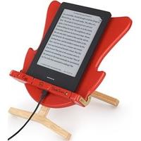 wooden book stand recipe cookbook rest with extending page markers adj ...