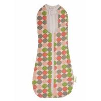 woombie air newborn baby swaddle cocoon blanket girl dots