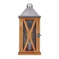 Wooden wall lamp Lumiere for outdoor use 38.1 cm