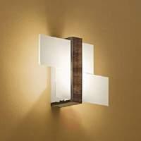 Wooden wall light Triad, 35 cm