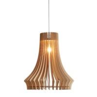 Wooden Slatted Tapered Pendant