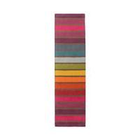 Wool Rainbow Stripes Modern Rug - Candy Runner