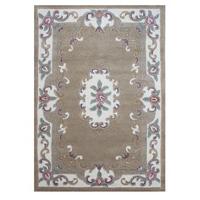 Wool Semi Circle Traditional Rug Beige Imperial 67x127