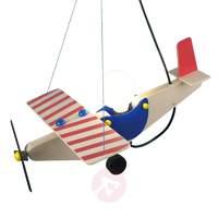 Wooden Aeroplane Hanging Light Colourful